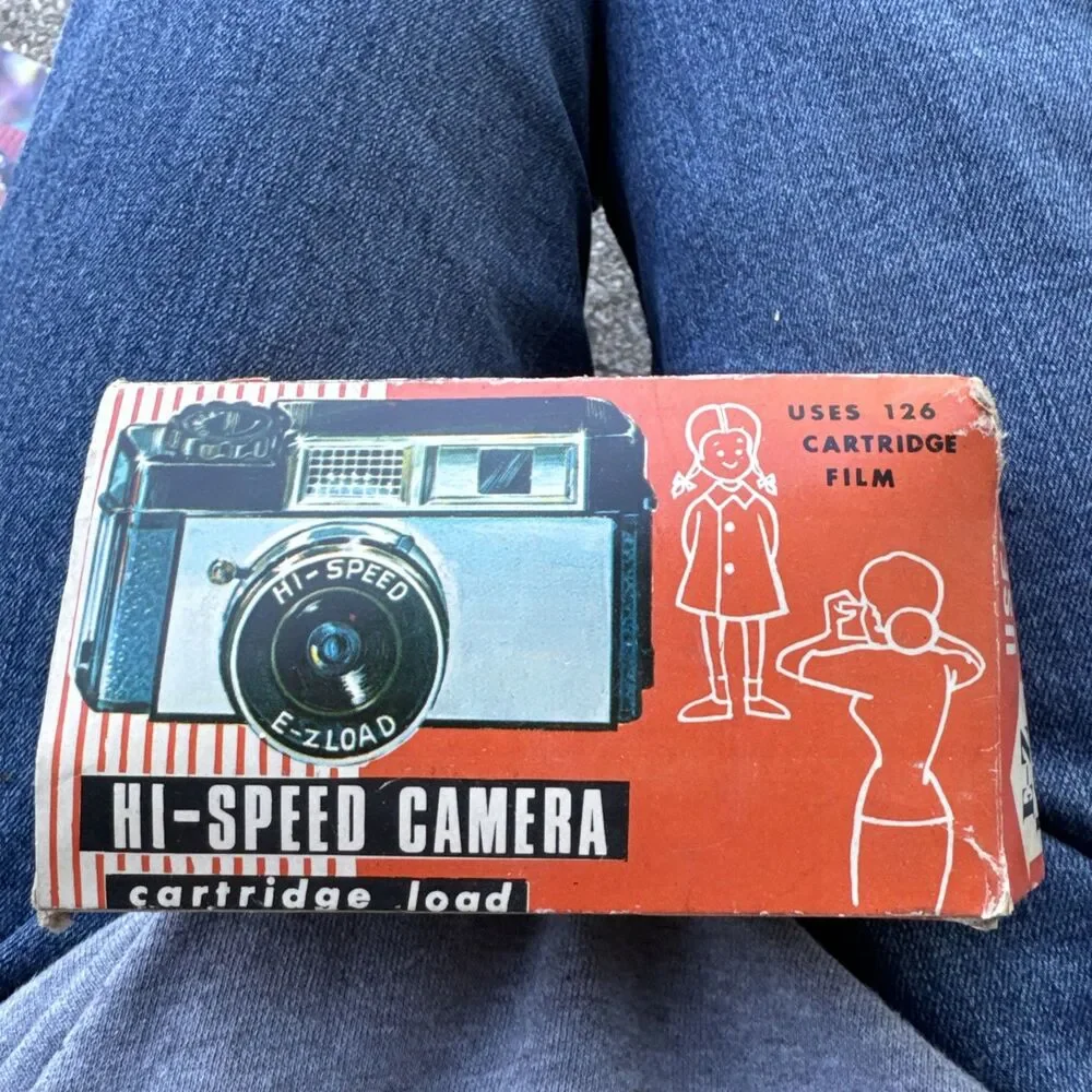 Vintage Hi Speed Camera Insta Load 126 Cartridge Film Plastic Parts only